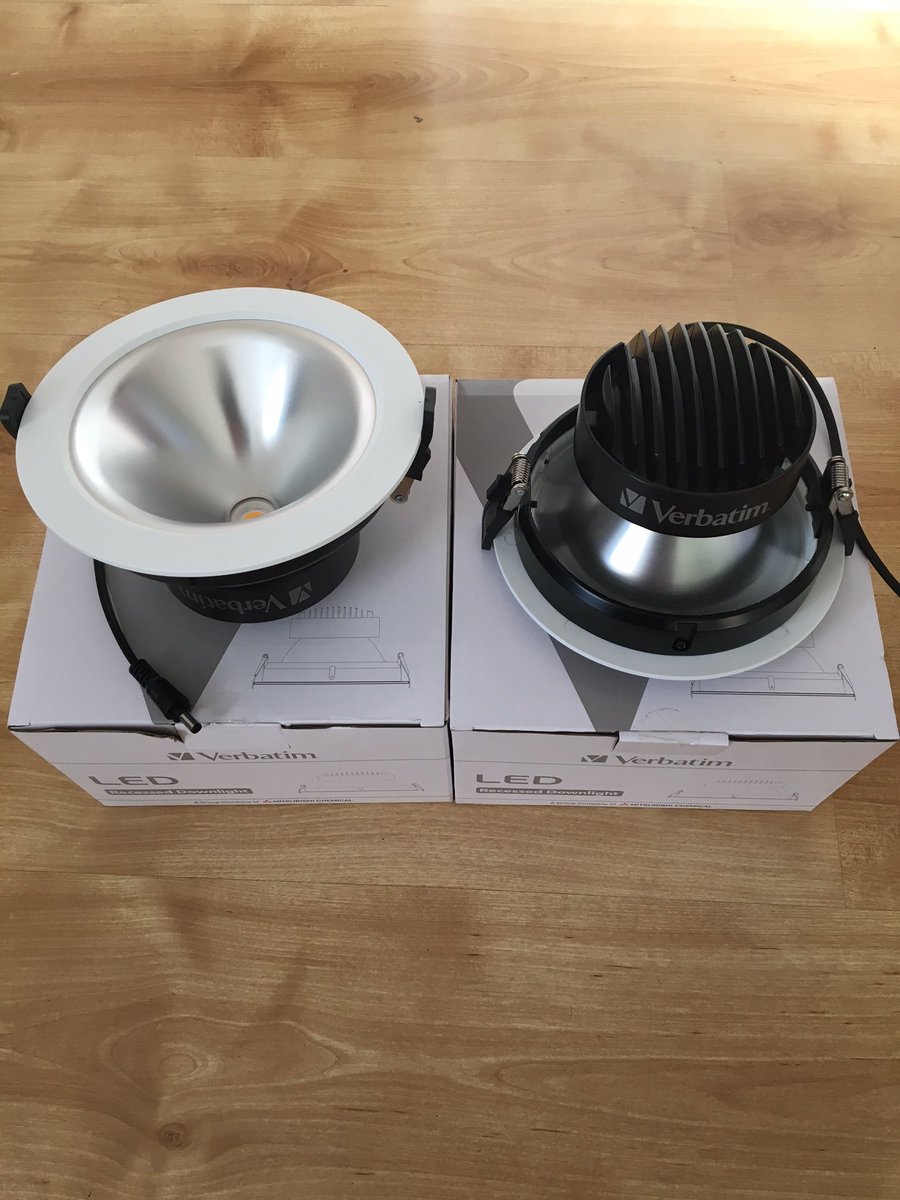 VerbatimLED's tweet image. First samples of our amazing low glare 15W downlights have arrived in the UK.
&amp;gt;19UGR capable, 70,000hr (L80), 1500lm, 155mm cut-out. Contact us for a demo or see goo.gl/Sk3x7T