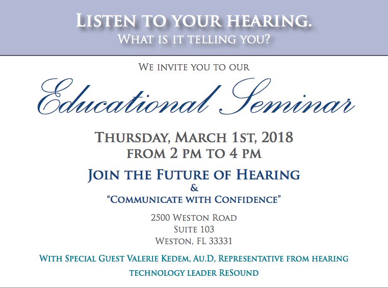 browardsinusdoc's tweet photo. You're invited! 
March 1st 2PM - 4PM
2500 Weston Rd Ste 103 Weston, Florida

** FREE refreshments
** FREE in office hearing screening and live demonstration of new hearing Technology

Click the Link below to make your reservation:

https://t.co/jdTDDI9wOb https://t.co/h1ejEAgmHn