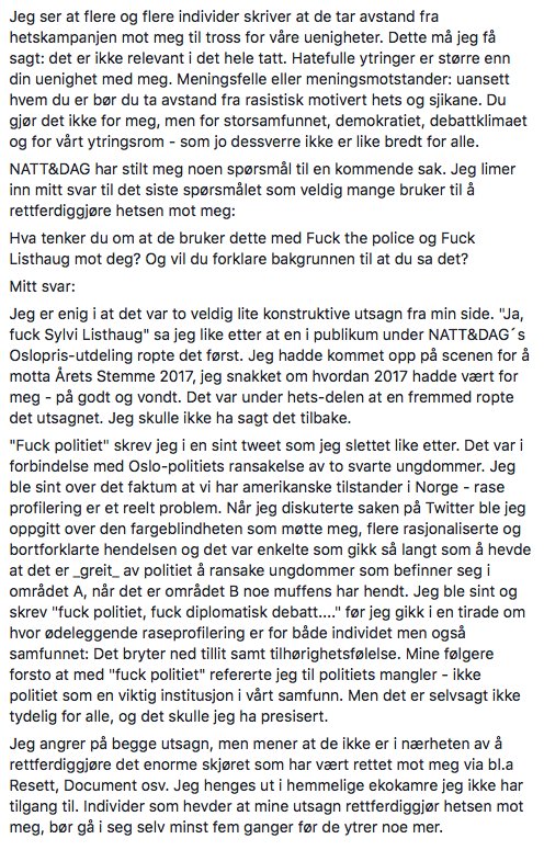 Jeg skal ikke ha noe av victim-blaming. Jeg har ikke skyld i at folk hetser meg. Her redegjør jeg for hvorfor jeg sa de to utsagnene meningsmotstandere bruker til å rettferdiggjøre hetsen mot meg.