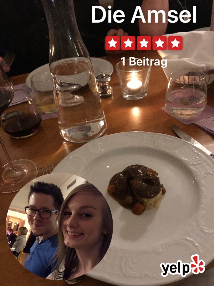 KasuomiRetro's tweet photo. Das erste Klein Klein Menü mit 13 Gängen und den besten Leuten dieses Jahr 😍😋👌🏻 (@ Die Amsel) #Yelp #Yelfie https://t.co/nVYraul4ic https://t.co/GaMAaAQtJ9