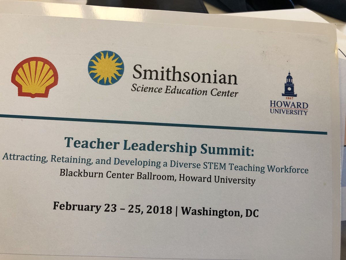 Creating change one teacher at a time. #STEMteacherleaders <a href="/SmithsonianScie/">Smithsonian Science Education Center (SSEC)</a> <a href="/HowardU/">Howard University</a> <a href="/Shell/">Shell</a>