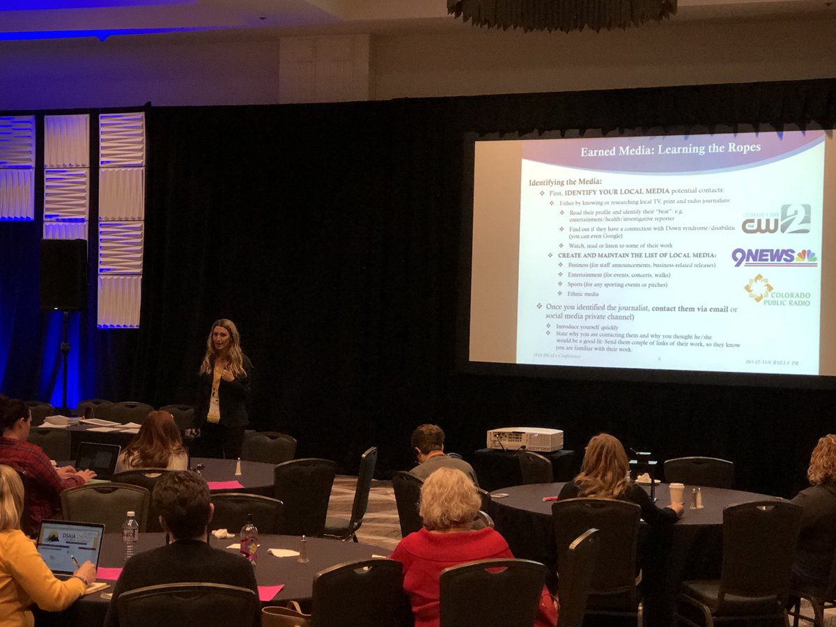 GDSFoundation's tweet photo. Global’s PR wiz Anca Elena Call gives a rockstar workshop at the @downsyndromeaia conference this afternoon! #DSAIA2018 #doityourselfPR https://t.co/20Lv6MYNxS