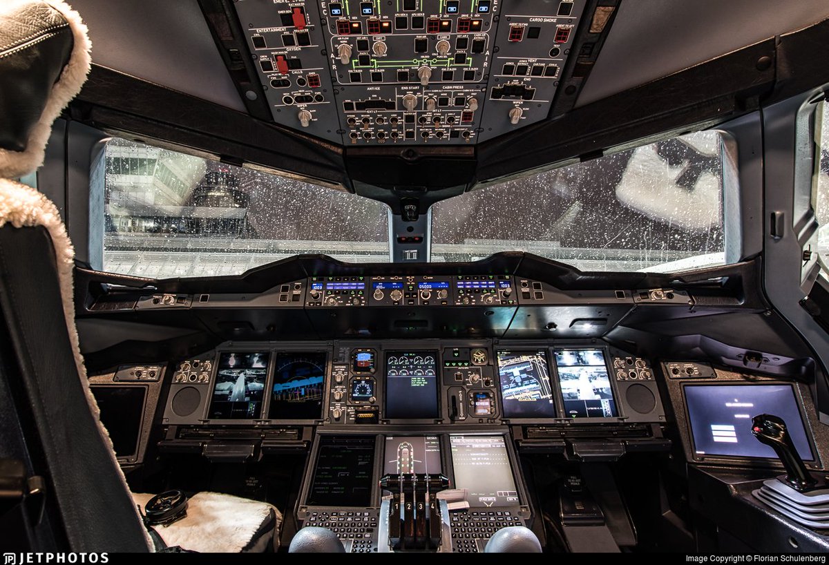Emirates A380 Cockpit