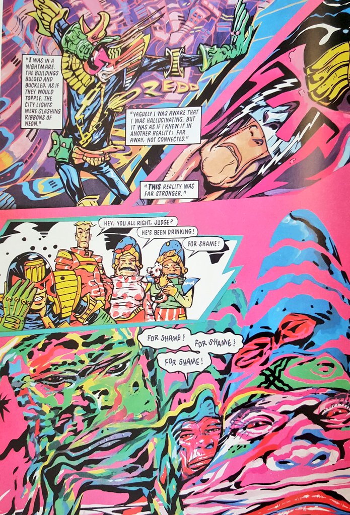 mercurialblonde's tweet image. Some Brendan McCarthy judge dredd for your #sequentialsaturday
