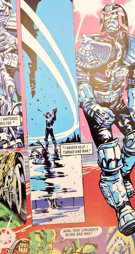 mercurialblonde's tweet image. Some Brendan McCarthy judge dredd for your #sequentialsaturday