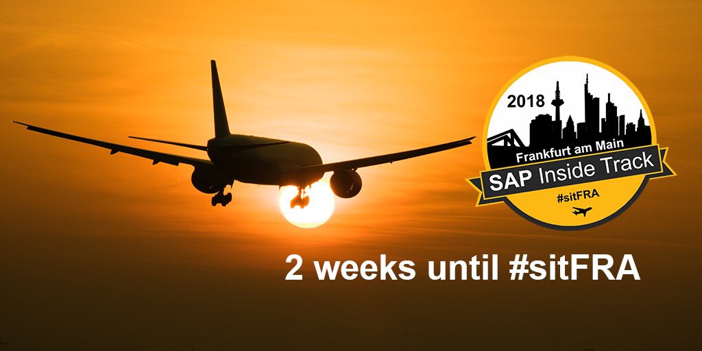_sitFRA's tweet image. Two weeks till SAP InsideTrack Frankfurt #sitFRA
News:
-Session selection done & speakers are informed (Thanks!You rock!)
-We won’t have 1 #SAPCodeJam
-Instead we’re going to have TWO CodeJams/Fr 11am-5pm :):) YEAH
- HANA XSA
- SAPGateway/OData
Thanks to @SAPdevs & @anfisc