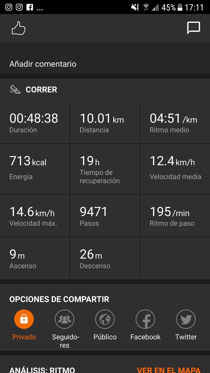 10k. Bajando de los 50:00 👌😅.