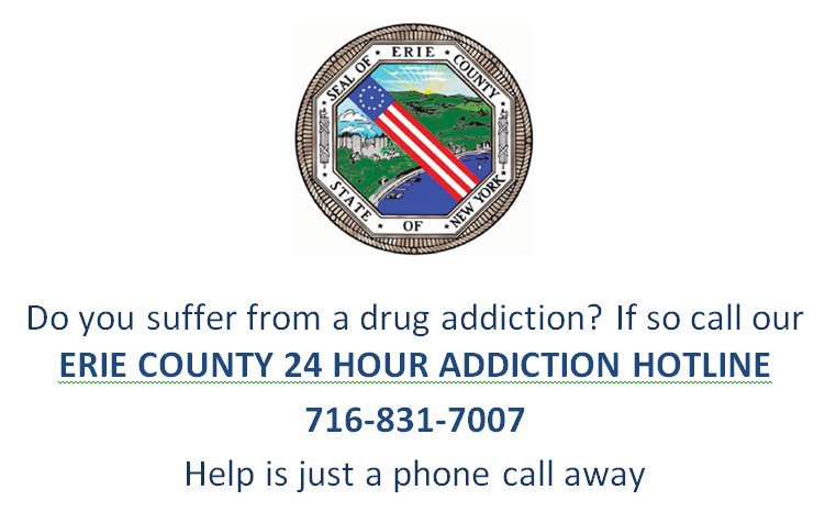 Do you suffer from an addiction? If so help is available because addiction is a disease and treatment is available. Call our 24-hour addiction helpline at 716 831-7007. Help is just one phone call away