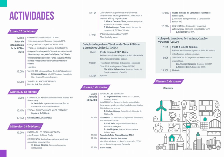 CarlosRuanoC's tweet photo. @CaminosUPV celebra la Semana de la Ingeniería Civil y el Medio Ambiente en el año de su 50 aniversario gracias a @AutPortValencia @TORRECID @Pavasal @becsa_ @SikaSpain #Regalber @TYPSAGroup #OHL @iberdrola @RoverAlcisa #Torrescamara @Colegiocaminos @citopiccv @dipvalencia https://t.co/cxhPz6k68B