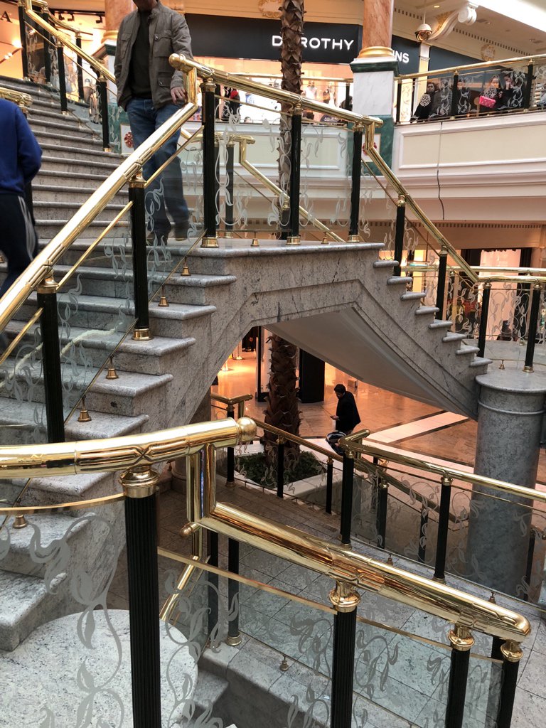 There’s a car outside Chinatown for some reason. Incidentally, I think this staircase was designed by MC Escher.  #NinjiAtTheTC