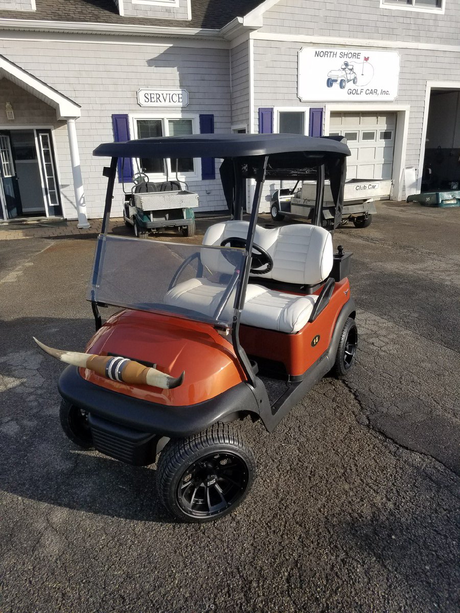 Big thanks to <a href="/clubcar/">Club Car</a> , Paul Schwab and North Shore Golf Car for the sweet new add ons! <a href="/TexasMGolf/">Texas Men's Golf</a> #HookEm