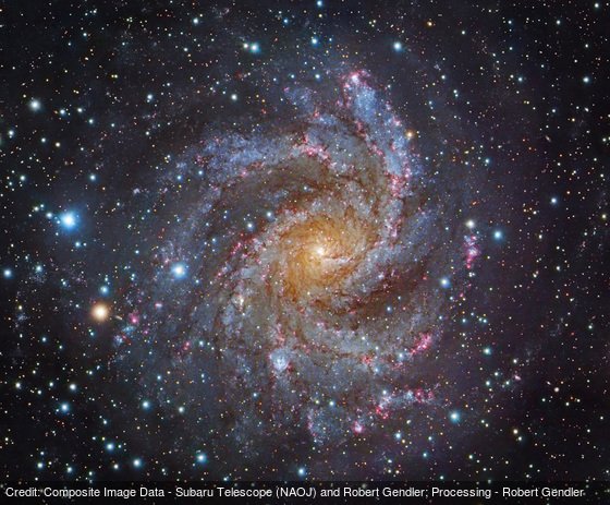 [RPT] Facing NGC 6946: apod.nasa.gov/apod/ap180224.… by Composite Image Data sSubaru Telescope (NAOJ) and Robert Gendler; Processing sRobert Gendler