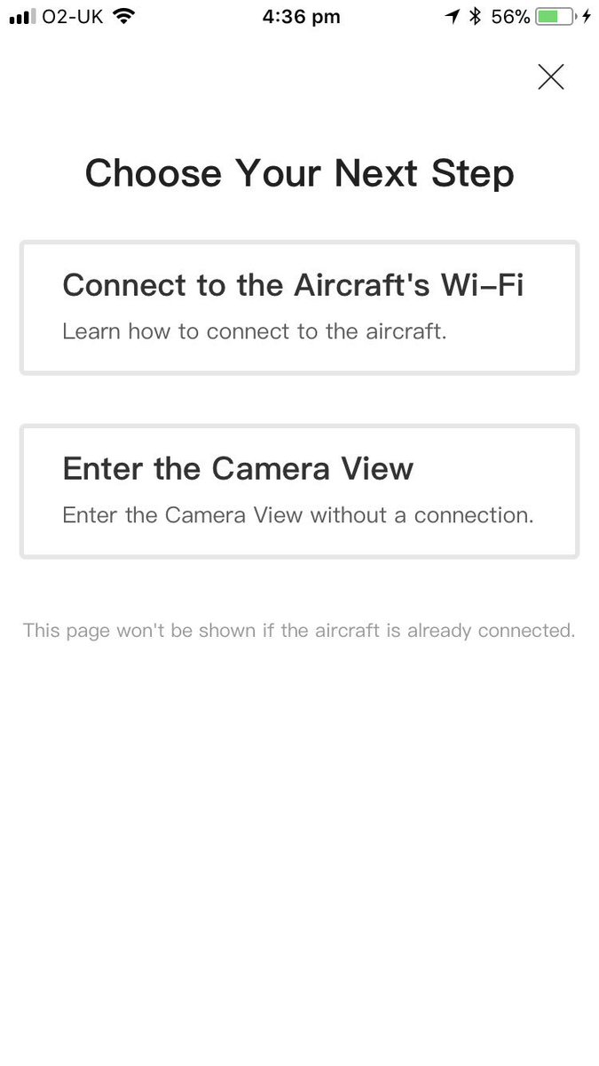 JakMutiny's tweet photo. @DJISupport hi every time i go to connect to my drone this screen comes up.. is it only meant to appear in the 1st set up? https://t.co/UYMW18FDN5