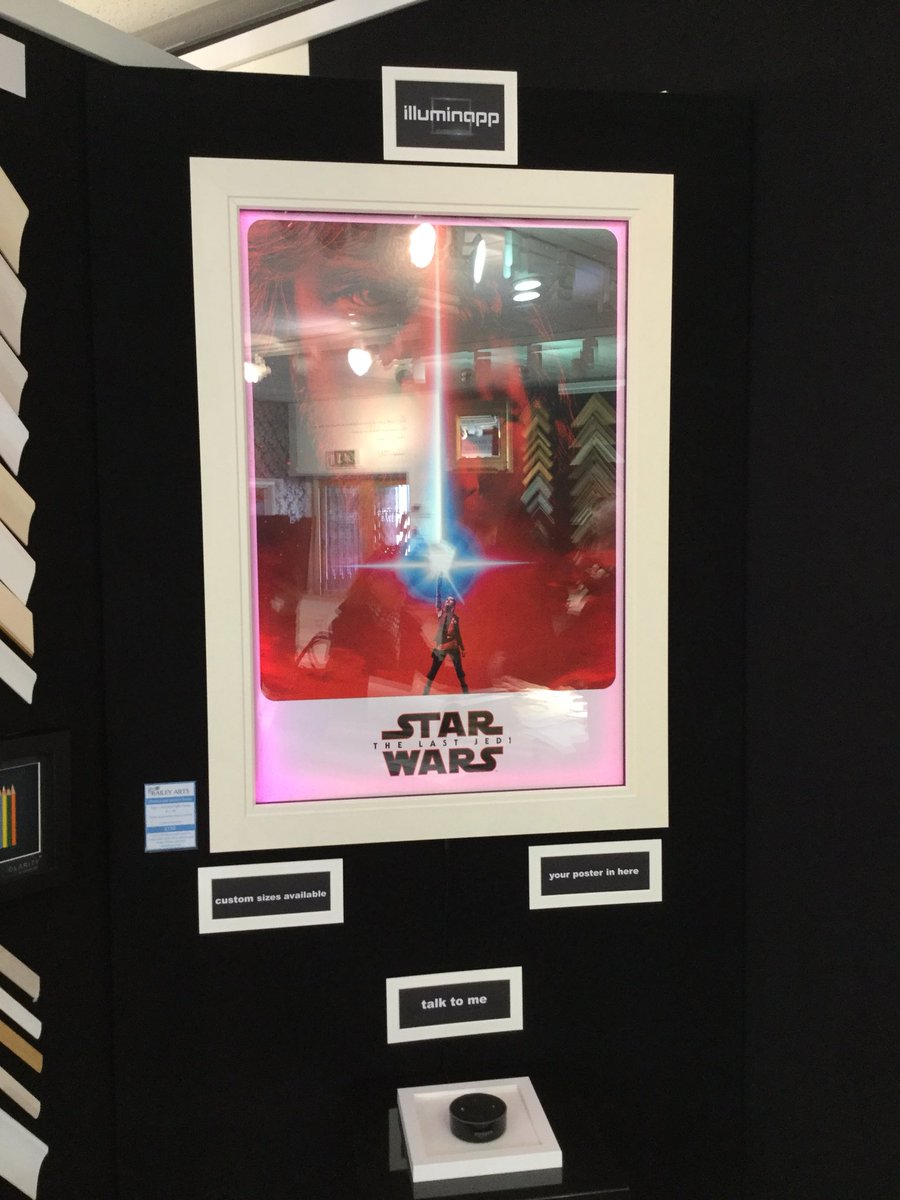 Our AMAZING new ILLUMINAPP to light up all your posters and pictures and also creates a lovely light in your room. Colour changing works with an app on your phone or amazon Alexa  #art #posters #posterart #filmart #films #lightart