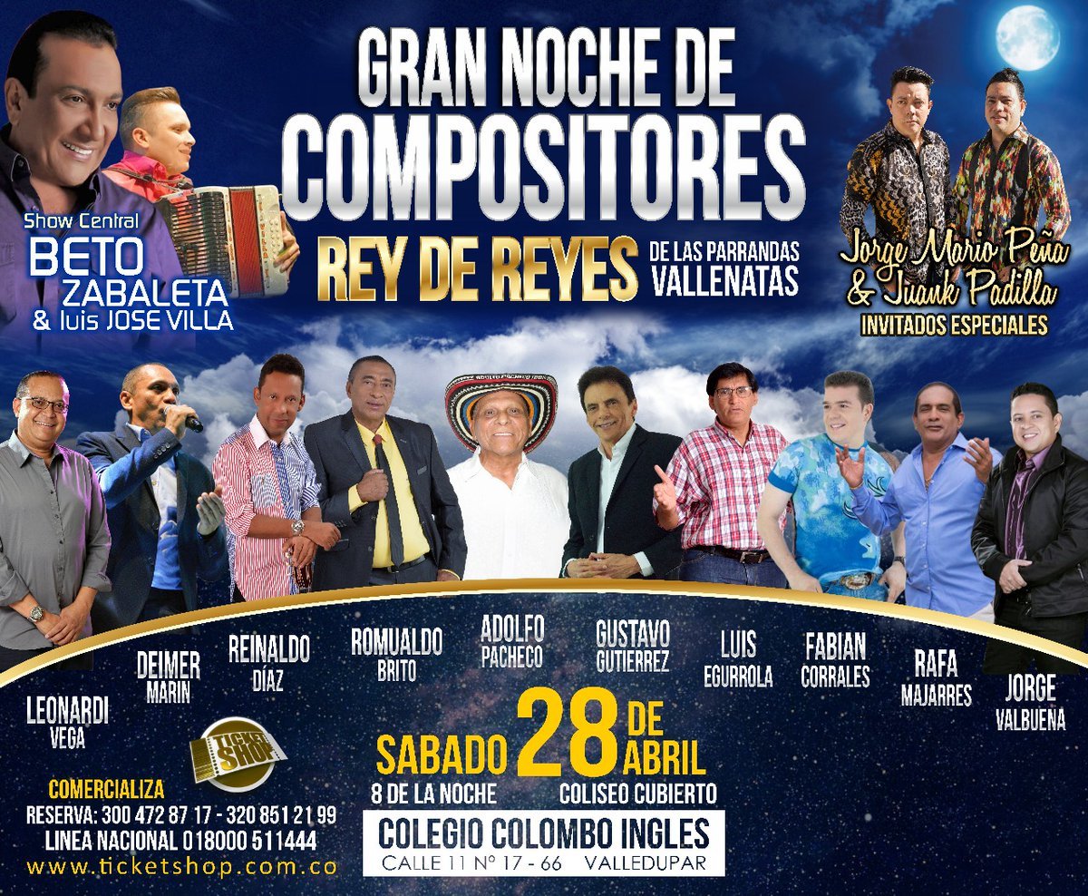 vallenatisima_'s tweet photo. NO TE LO PIERDAS...@JorgeMarioYJuan @jleonardiv @fabiancorralesc @RomualdoBrito17 @RafaManjarrezM @luisegurrolah @deimermarin1 @JORGEVALBUENAC https://t.co/pKXCmtfEKA