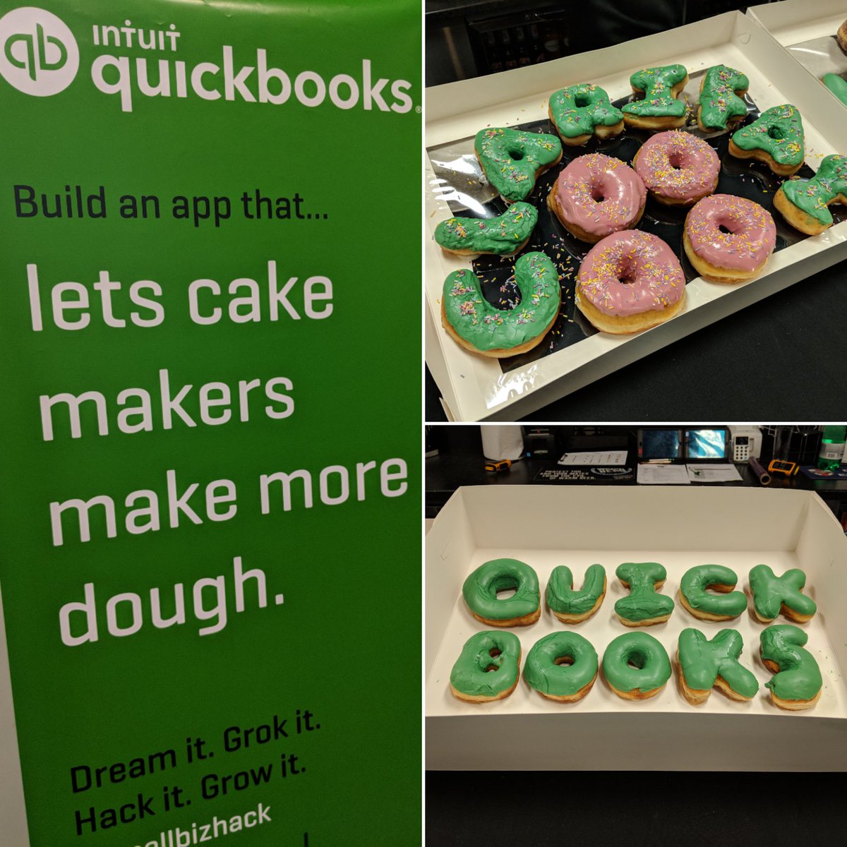 AmandaORussell's tweet photo. @clarifai + @Intuitdev + @QuickBooks Making Dough together! #smallbizhack https://t.co/pUeWLLgVZF