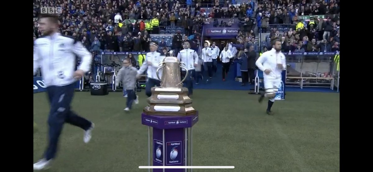 Superb mascot moment for Tiana at Murrayfield this evening for the #CalcuttaCup against England as she runs out with the Scotland rugby team. I'm sure a positive result will cap off the experience. #SCOvENG #SixNations #takingpartcounts #sportingmoments