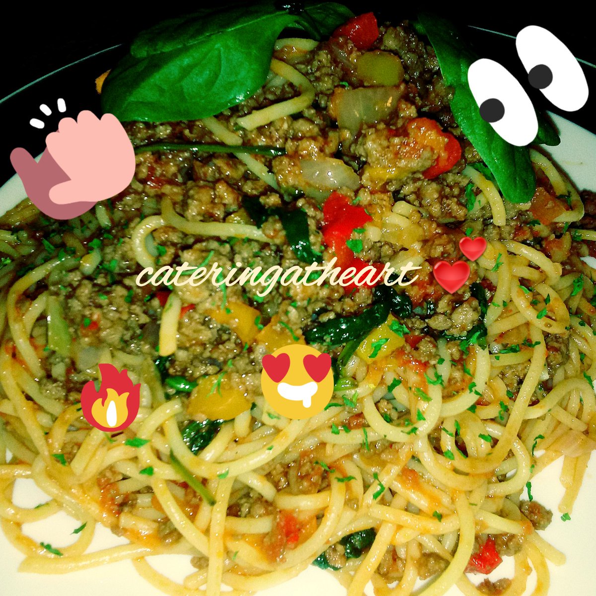 Spaghetti with Veggie Meat Sauce #delicious #healthypasta #sphaghetti #pasta #homemade #Food #cooking #recipe #crafturday #SaturdayMotivation #platters #dinner #cooks #chefs #homecooks #weekendvibes #rain #foodies #foodblog #lovefood #italianfood #healthy #Greens