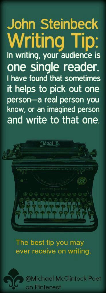 Makes perfect sense to me.
#Steinbeck
#amwriting
#writerslife
#wordsofwisdom
#Motivation 
<a href="/FranceMongeau1/">France Mongeau</a> 
<a href="/novelnarrator/">Brandi (Narrator)</a> 
<a href="/byMorganWright/">Morgan Wright 💎</a> 
<a href="/chipmunkofpower/">Rebecca Frohling</a> 
<a href="/ChrisDavidGill/">Chris Gill Yorkshire Author</a> 
<a href="/AD_TheWriter/">Antoinette Davis</a> 
<a href="/JDBrettonWriter/">J.D. Bretton</a> 
<a href="/dwilliamsauthor/">Doug Williams</a> 
@outoftune_danno 
<a href="/Johnny__Bloom/">Johnny_Bloom</a> 
<a href="/pbackwriter/">Mark Dawson</a>