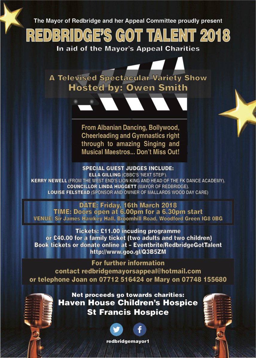 Meet Trevor, our oldest contestant for our Redbridge's Got Talent 2018 show on 16 March.
Trevor works for Redbridge Council and is hoping that his time has come to win RGT 2018. Find out more about Trevor by clicking below. <a href="/thisisredbridge/">This Is Redbridge</a> <a href="/redbridgelive/">Redbridge Council</a>
facebook.com/mayors.appeal/…