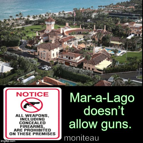 FMoniteau's tweet photo. If Trump &amp; the gun nuts hate gun free zones so much why are #CPAC2018 &amp; Mar-a-Lago &amp; even the #NRA convention always gun free zones?

#AMJoy #SaturdayMorning #TheResistance #MAGA #Trump #FoxNews #Resist #ImpeachTrump #NRABoycott https://t.co/Wh9LltHjBi