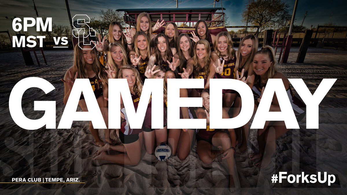 SunDevilBeachVB's tweet photo. The wait is finally over...SZN is here πβΌοΈ
π: @USCBeach
β°: 6 p.m. MT
π: PERA Club (https://t.co/iaY9UBgrXt )
π: π
π: https://t.co/e7UjyPEjDc
#SunDevilDevotion #ForksUp https://t.co/LdbfQQ691y