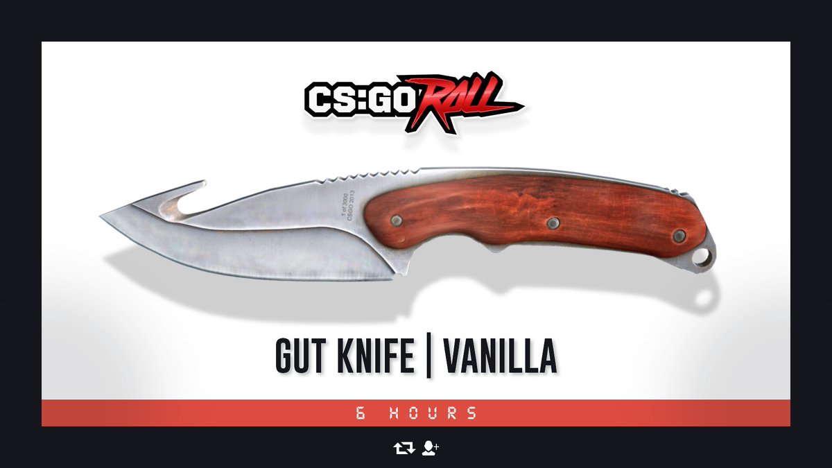 Gut Knife | Vanilla - GIVEAWAY

- Retweet &amp; Follow
- Enable notifcations on CSGORoll
- Play Free Spin csgoroll.com/freespin
- Reply this tweet with your favorite AK-47 skin

Good Luck!