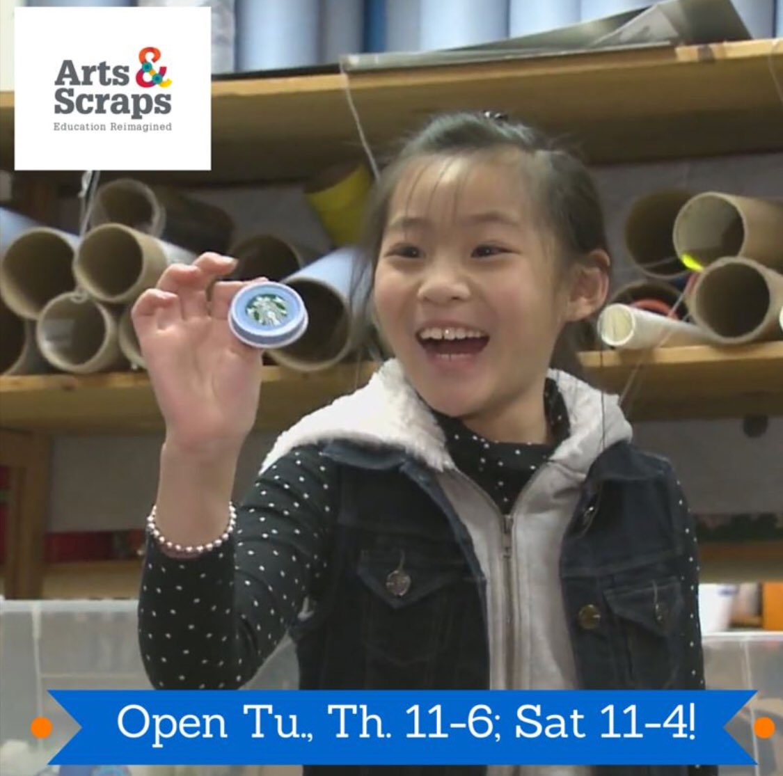 Happy Saturday from <a href="/ArtsandScraps/">ArtsandScraps</a>! Our Community Store is open today until 4pm. We invite you to visit and shop today!