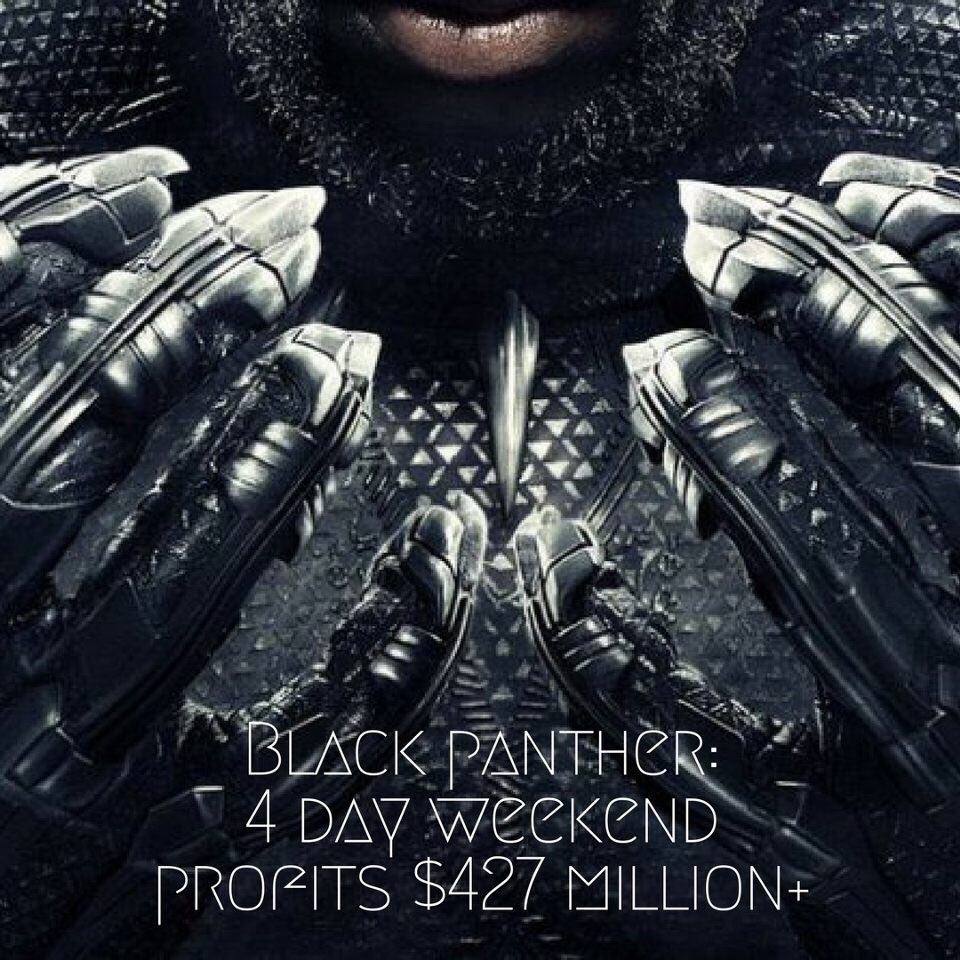 FGCUeagleradio's tweet photo. WAKANDA FOREVER! 🗣Black panther has broken records with a $427 million profit over the 4 day weekend 🔥. Did it live up to the hype 👀?Drop some comments below 👇. #wakandaforever #blackpanther #breakingrecords #wingsup #fgcu18 #fgcu19 #fgcu20 #fgcu21 https://t.co/cq7THEtU5y