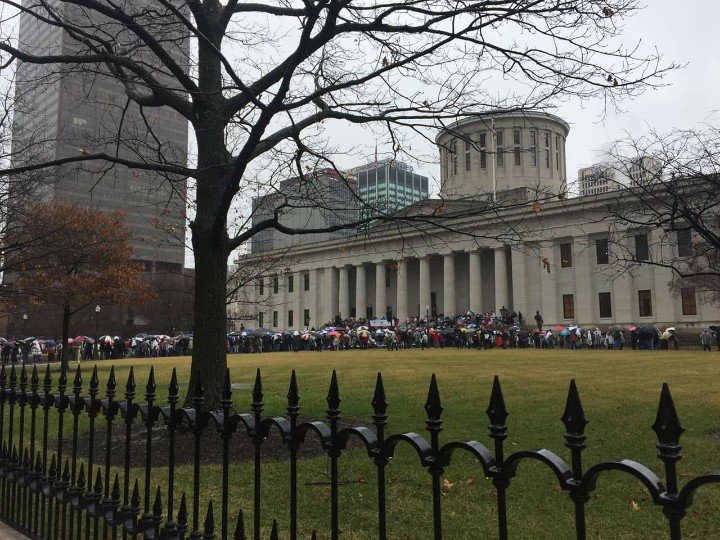 ZachScottOhio's tweet photo. A little rain didn't stop the Working Peoples Day Of Action at the Ohio Statehouse! Proud to stand with my brothers and sisters in labor to support working families and a strong middle class.
#WorkingPeoplesDayofAction https://t.co/m7ucvthPpu