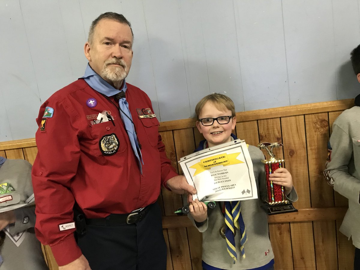 2ndHolly's tweet photo. @2ndHolly’s own Isaac Washburn won the area event! (Pretty happy Dad writing this post!) On to the council championships on April 14th @scoutscanada #cubcars https://t.co/OMpRpBdURE