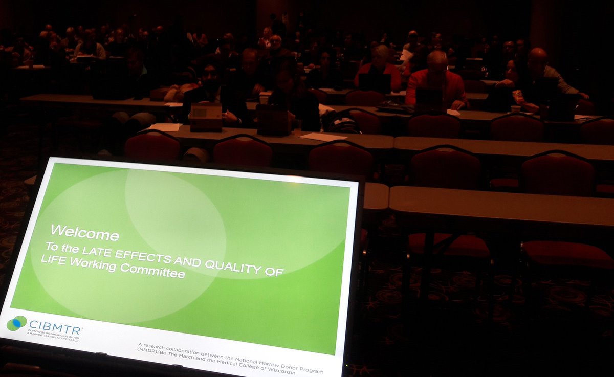 DrBattiwalla's tweet image. Packed room at the #CIBMTR Late Effects working Committee Meeting.

Thank you for your participation as we work together to improve HCT survivorship.