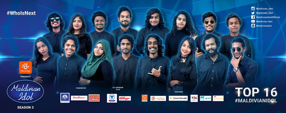 Introducing the #TOP16 of #MaldivianIdol Season 3 🎉🙌

16 Golden Voices. 16 Aspiring Artists.
