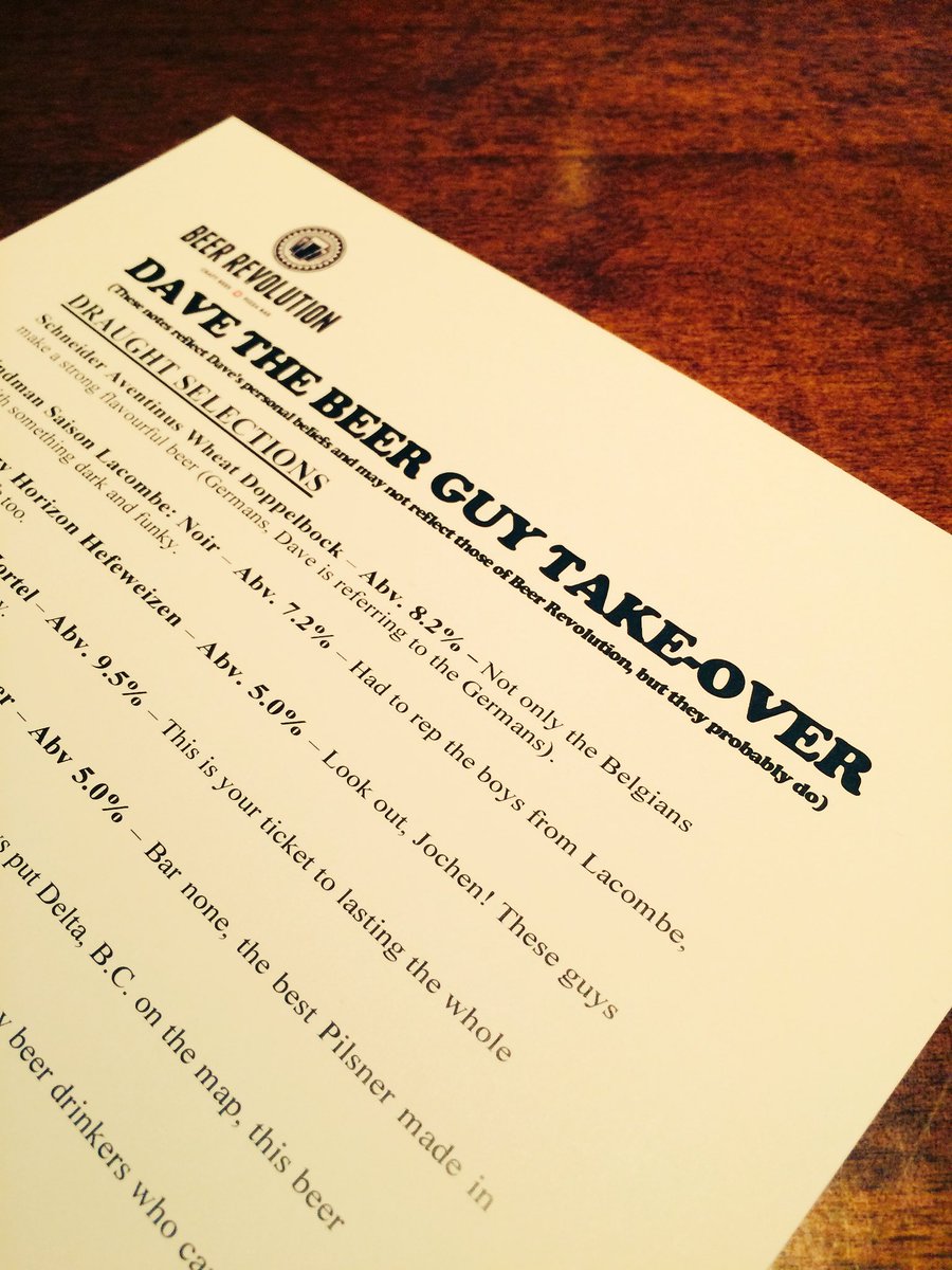 Oh yes...this is happening!
<a href="/Dave_TheBeerGuy/">David Gingrich</a> Tap Takeover at @RevolutionYYC!