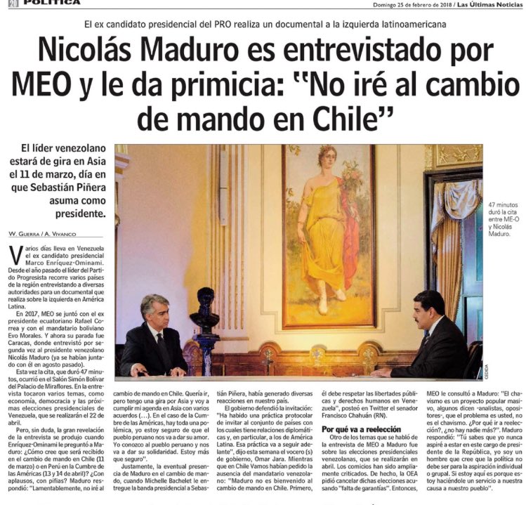 Nicolás Maduro confirma que no asistirá al cambio de mando en Chile 🇨🇱