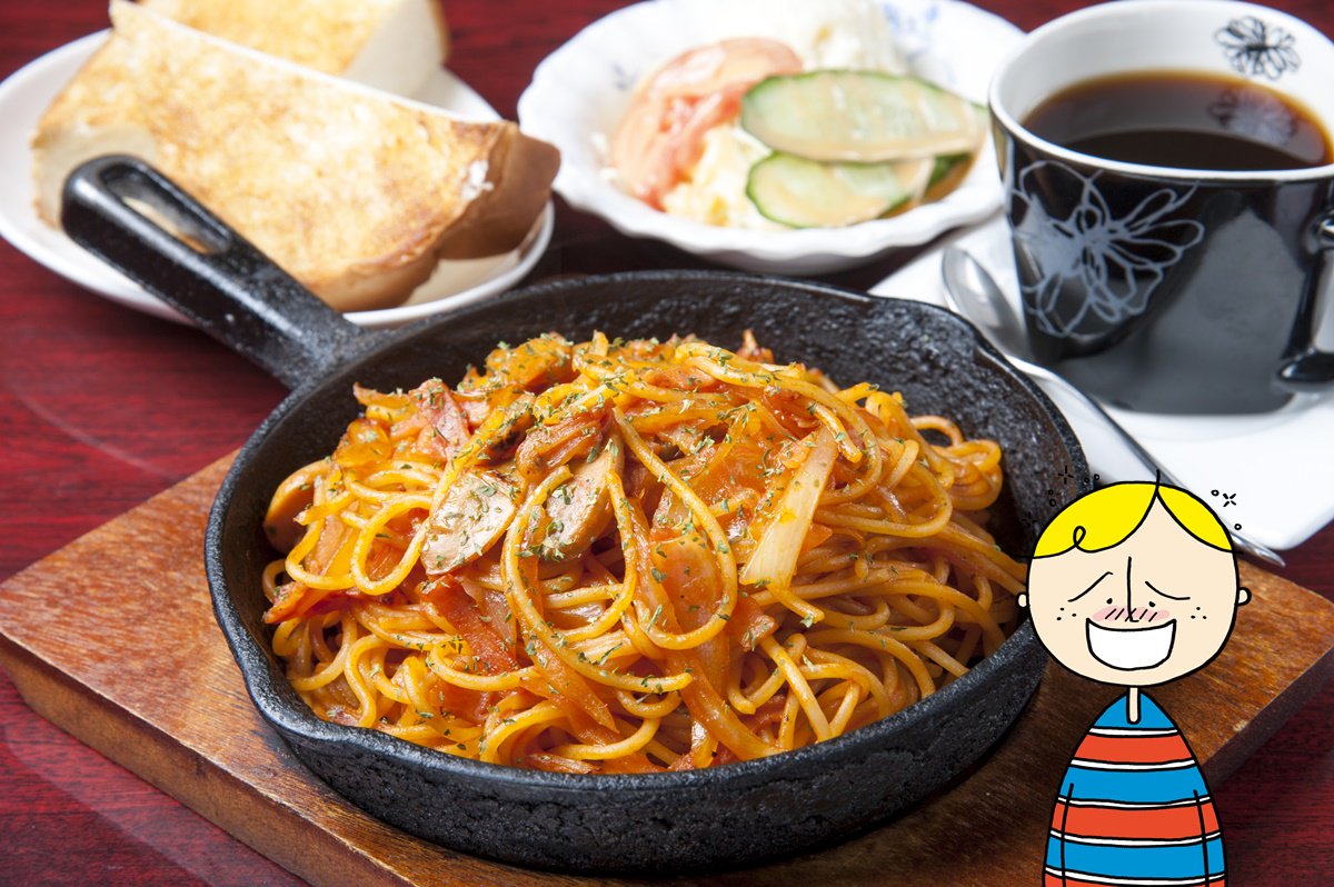 Bob_OGTB's tweet photo. Good morning! Okini! #OsakaBob here♪
On my #OsakaExploring trip on the Hankai tram I found this perfectly retro cafe... 水車(Suisha)
This is what they mean when they talk about #Showa style-red velvet, ornate decorations, and apparently spaghetti in a cast-iron skillet! https://t.co/yMhJ3K6slx