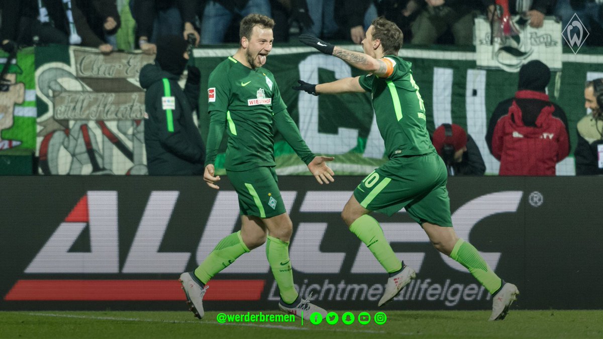 werderbremen's tweet photo. 💚💚 DERBYSIEGER!!!!!!!!!!!  💚💚

#werder #svwhsv #Nordderby https://t.co/SL06EtfjEC