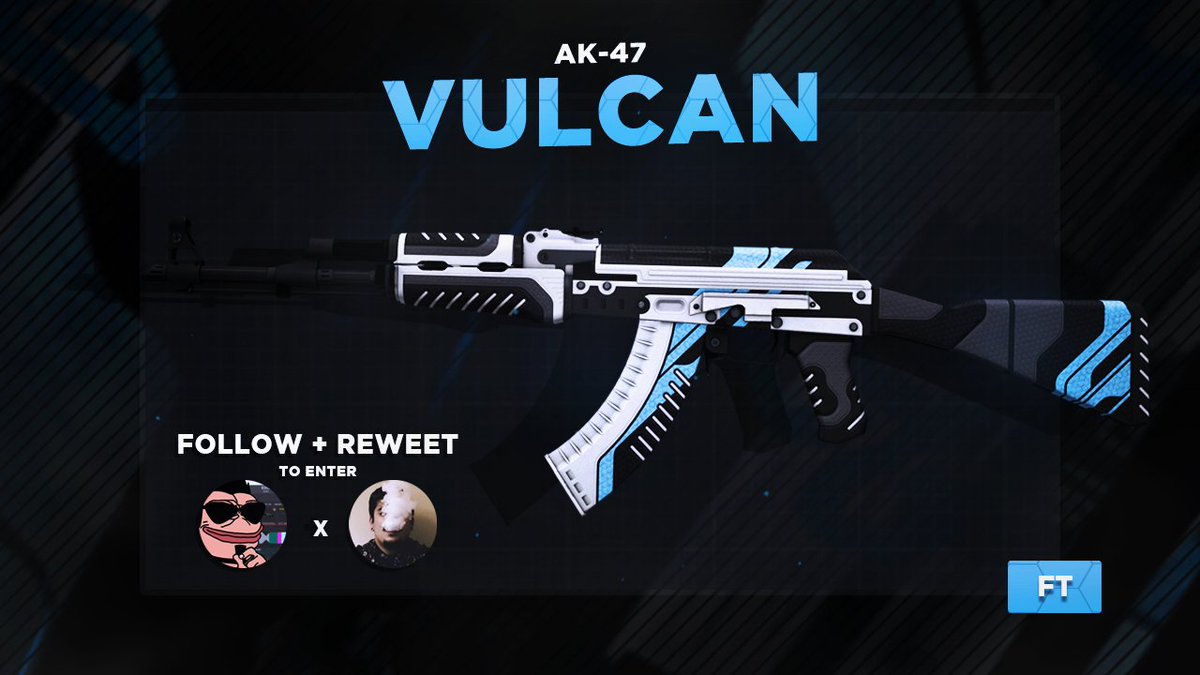 AK-47 | VULCAN - Giveaway! 🎁

✔️ Retweet.
✔️ Follow <a href="/LilPKLE/">PKLE 🥒</a> &amp; @Goose
✔️ Tag a friend.

Winner drawn in 48 hours. 🏆