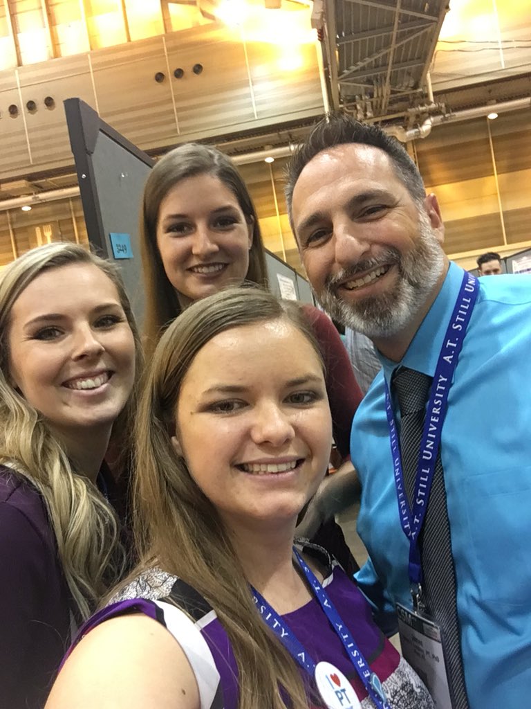SSchlosserSPT's tweet photo. Dr. Lynskey just finished up his poster! He’s heading to his next session but he was super excited about an earlier session where he learned about gait training with estem of the PF and DF promoting neroplasticity! He had a Lara bar for breakfast! @ATSUDPT #APTACSM https://t.co/a3SoJRUAxA
