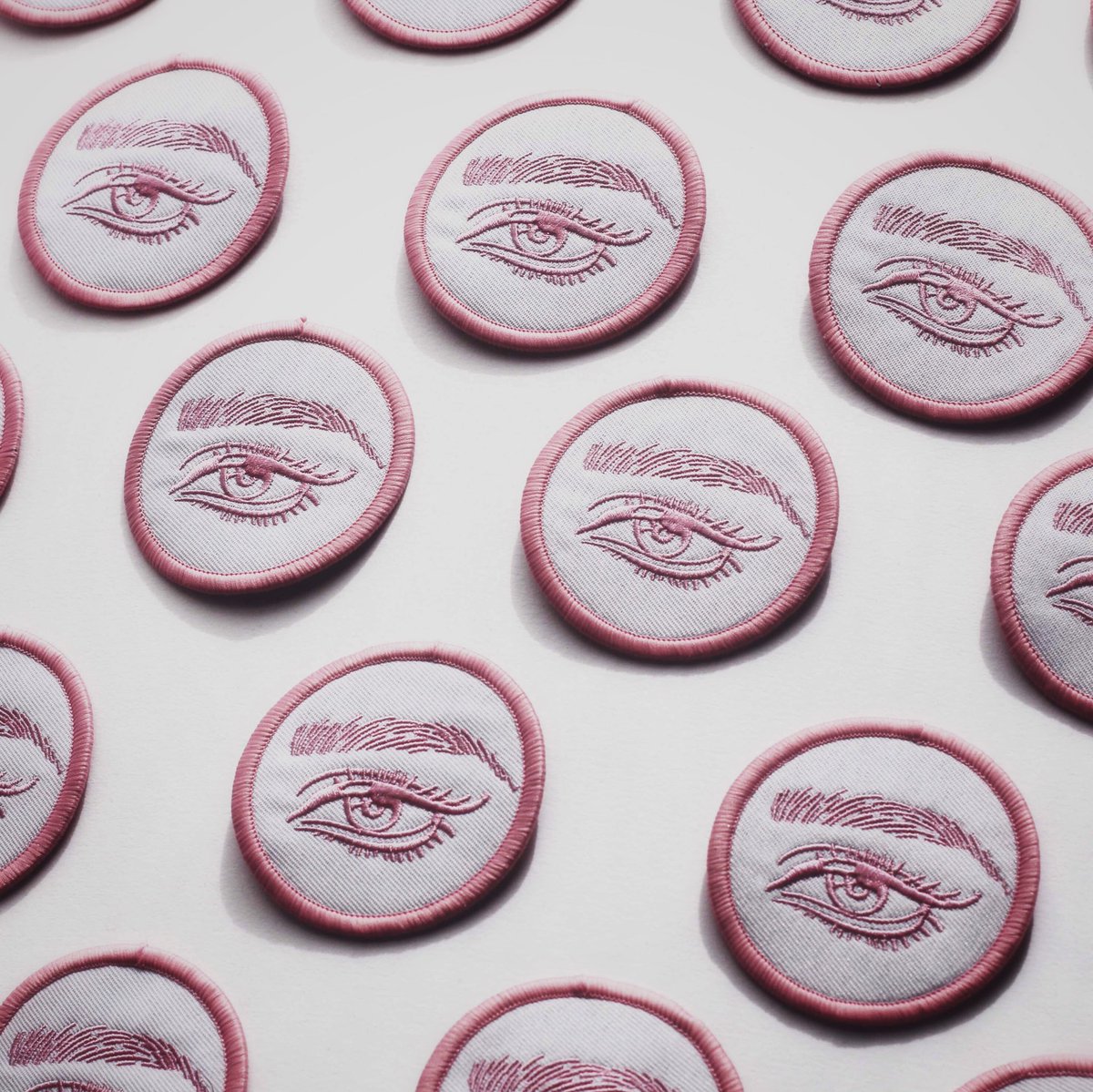 Our brow patch is now available online! Designed by Jean & Brows By Lianne. We only have a very limited number of these 👊🏼👊🏼👊🏼 #thetallonco #patch #pin #irononpatch #allseeingeye #eyebrow #brow #tattoo #eyetattoo #pinkpatch #eye #tattoolondon #london