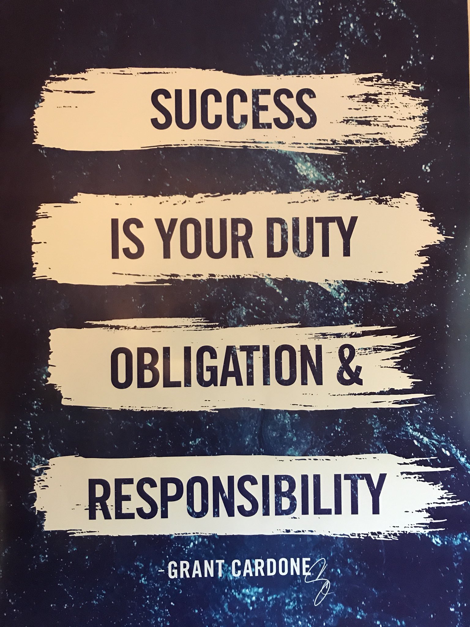 Edmund Ricker on X: &ldquo;“Success is your duty, obligation, and 