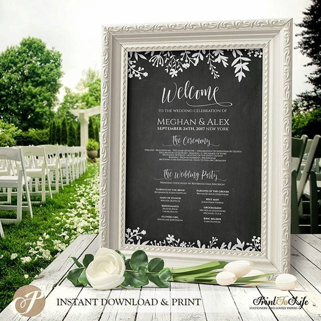 PrintToLife's tweet photo. Wedding Program Sign / Welcome Program Sign / Printable Chalkboard Sign / Editable PDF Template / Instant Download / 3 SIZES #weddingstationery #weddingsupplier #weddingday #wedding #mrandmrs #gettingmarried #shesaidyes #engaged #engagement #ido #bridea… https://t.co/4JMOKzxy18 https://t.co/8O4wP6iih0