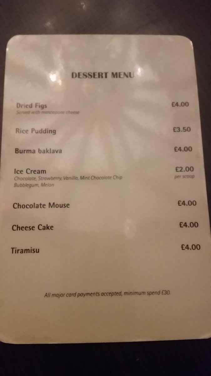 Couldn't make #SNSConf2018 today, but the dessert menu where we ate in the evening had a mammal option.