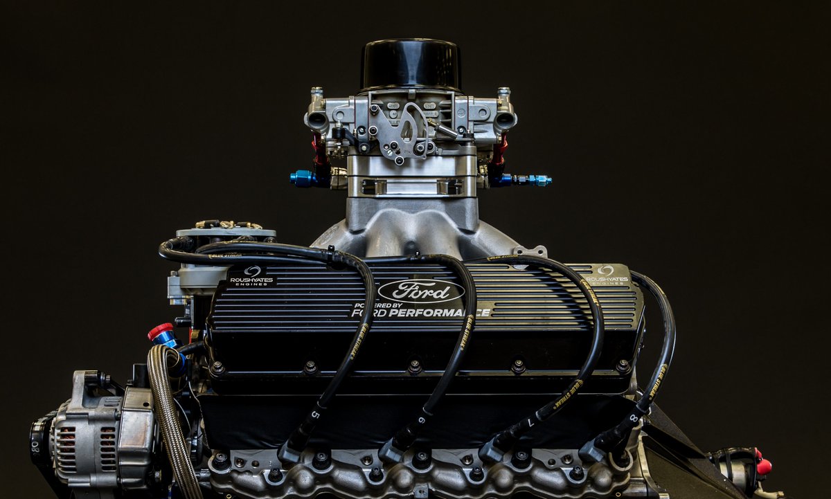 Yates_Doug's tweet photo. Having a @FordPerformance  @roushyates powered car in victory lane means you could win too! RT &amp; follow for a chance to win the valve cover from @KevinHarvick 's  @NASCAR_Xfinity FR9 carb engine. #Rinnai250 https://t.co/F6INMCHtMl