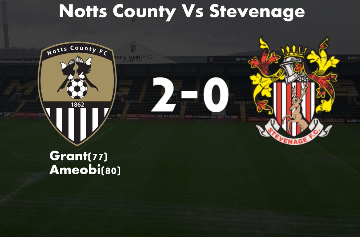 NCFCreport's tweet photo. Late but great! Notts collect 3 points as @JorgeGrant18 gets back on the score sheet and wins our man of the match award.
Full match report: https://t.co/EOD96B4kN9

#Notts #Matchday #EFL #Stevenage #MatchReport https://t.co/f9FBRPahFq