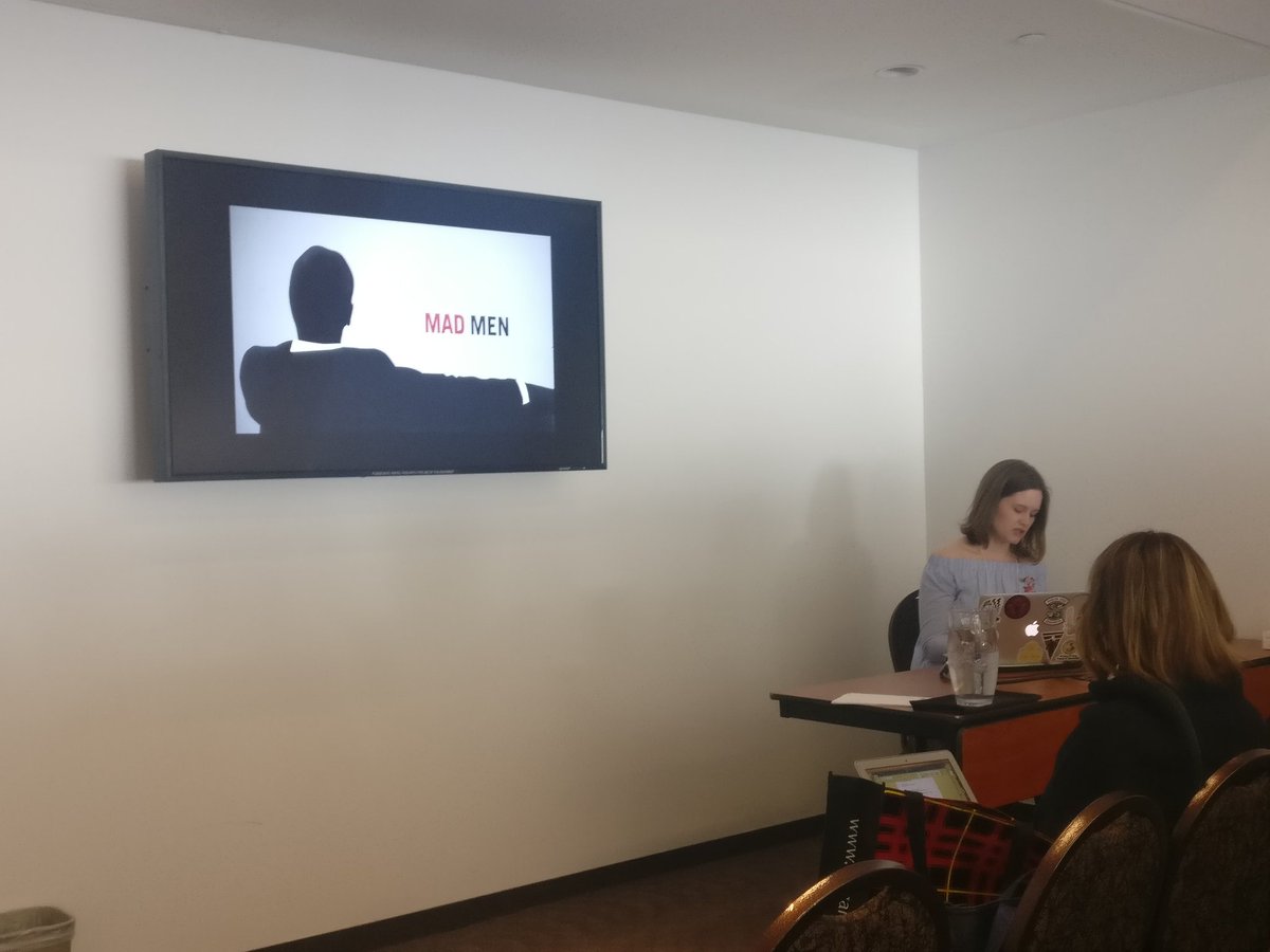 tashakarim's tweet photo. Great presentation by @polysemonica providing a critical & gendered analysis of Mad Men's portrayal of female characters #RundleSummit2018 https://t.co/fNR5AH0zHV