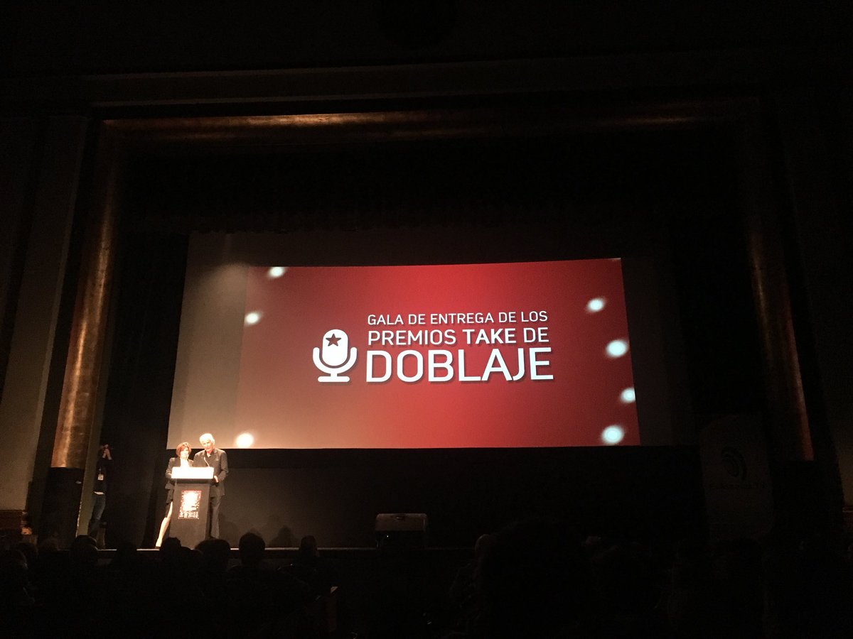 Tradtemeraria's tweet photo. Muy inspiradora la gala de los #PremiosTake @PremiosTake de doblaje. ¡Y gracias por las menciones a los traductores y ajustadores en las reivindicaciones de los discursos! ❤️ https://t.co/sjr4ifdILZ