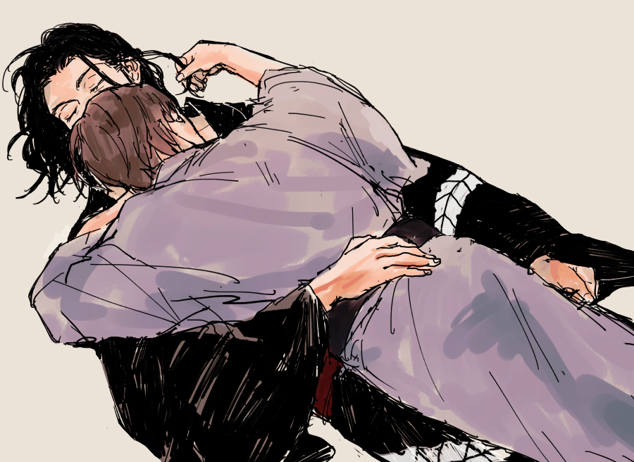 寝る前や暇な時に髪の毛をいじってくる にほへし ぷっこのイラスト