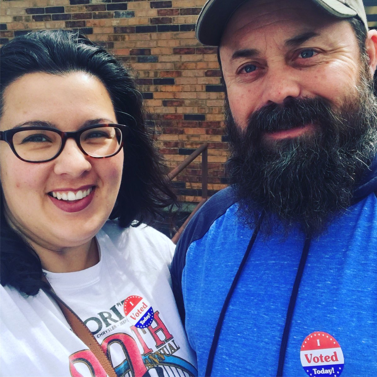 This was a first for our marriage. We voted together! He’s supporting my passion for education, our children, and future generations. Plus he smiled for a picture. It’s a great Saturday for voting. 👍🏼🇨🇱 I 💜 public school education. #LargentforHD60 #blockthevote