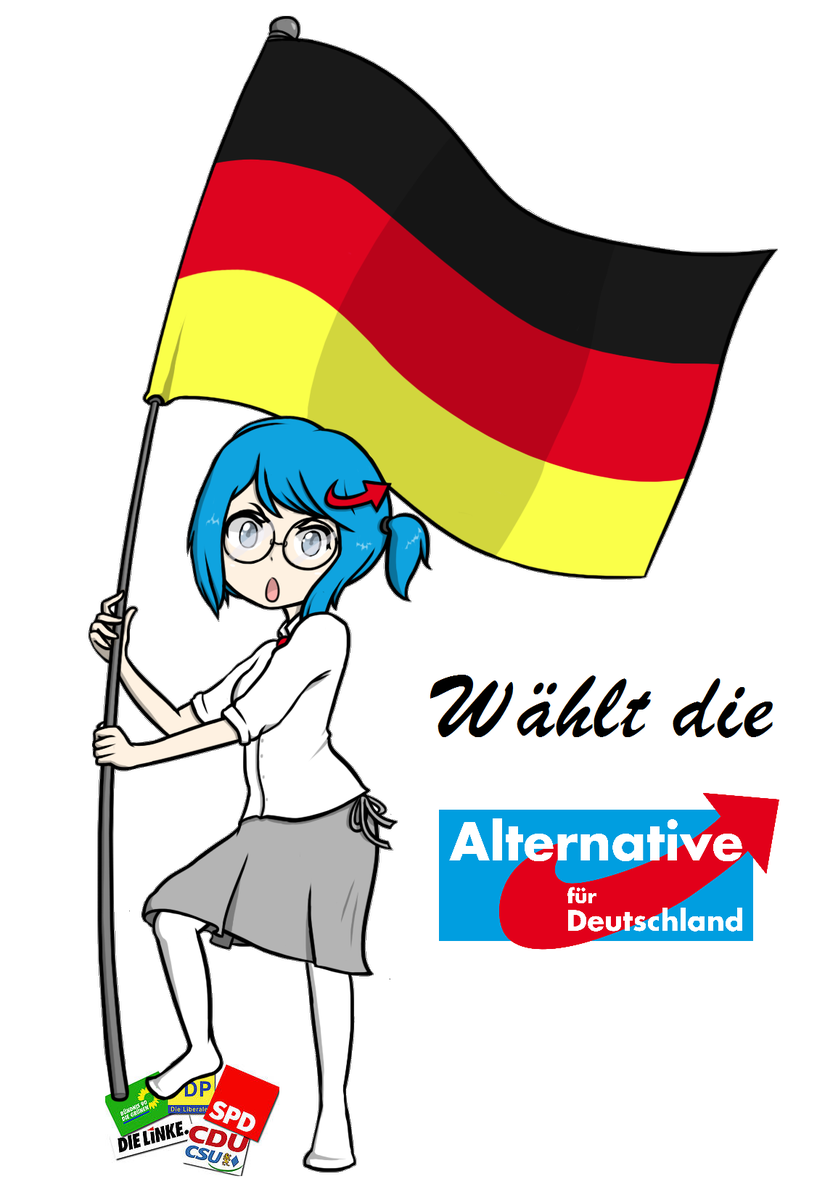 ドイツのための選択肢の非公式マスコットキャラクター「AfDchan」爆誕 リベラルさん、またオタク文化とネトウヨの